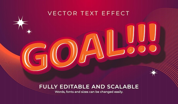 Goal editable text effect.