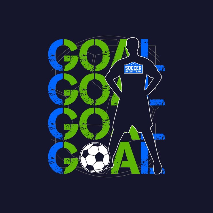 Vector goal football stylish tshirt and apparel abstract design vector print typography poster