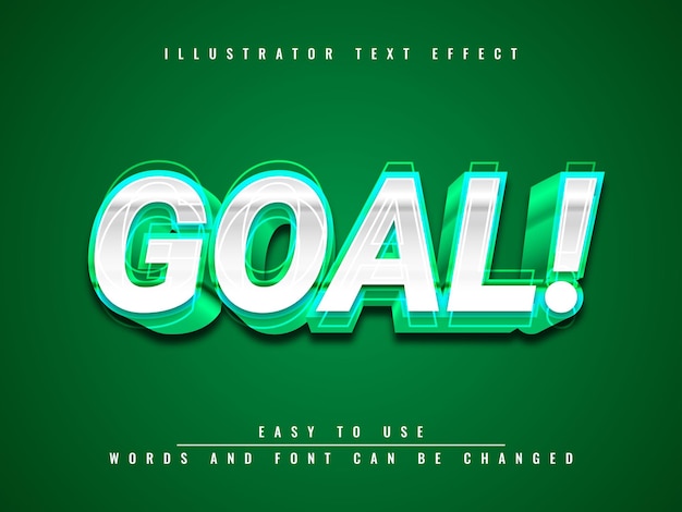 Goal - illustrator editable text effect template design