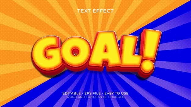 Vector goal moderne teksteffect