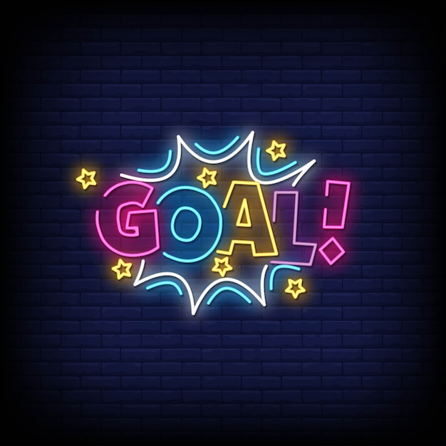 Goal neon sign