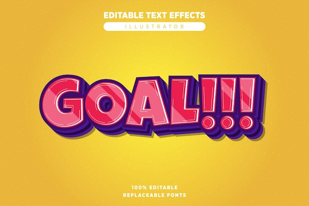 Goal text effect aditable