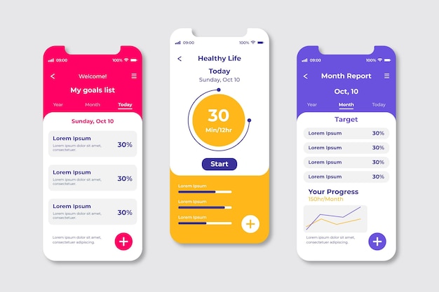 Vector goals and habits tracking app
