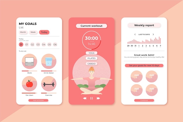 Goals and habits tracking app