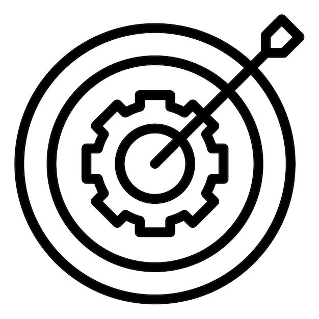 目標管理ベクトルイラスト
