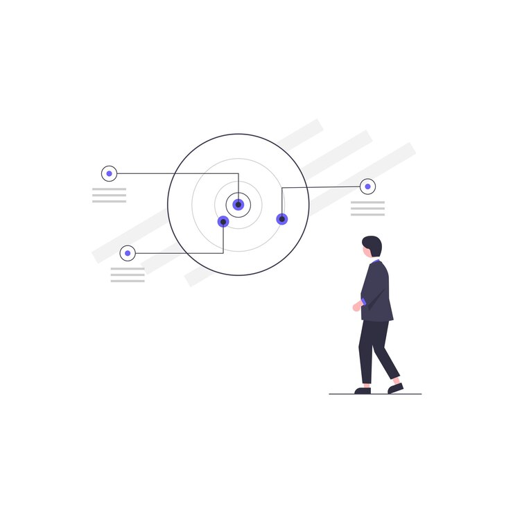 Vector goals to reach flat icon