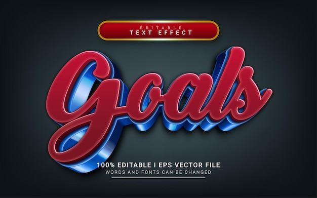 Vector goals text effect