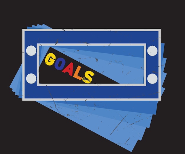 Goals tshirt design tshirt mockup template for print Free Vector