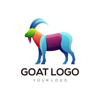 Sagoma di disegno del logo astratto di capra