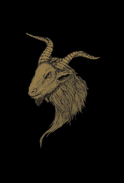 Goat artwork illustration hand drawing