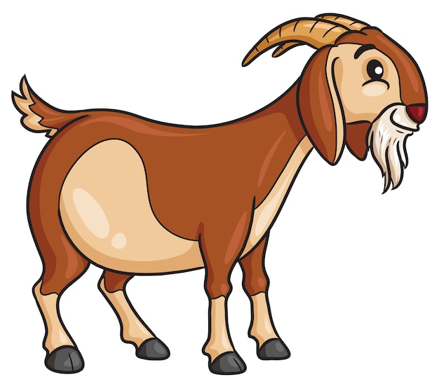 Vettore stile cartone animato di capra