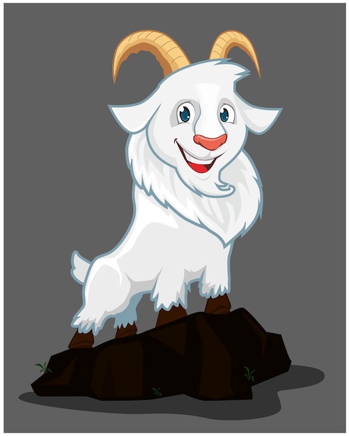 Vector goat cartoon