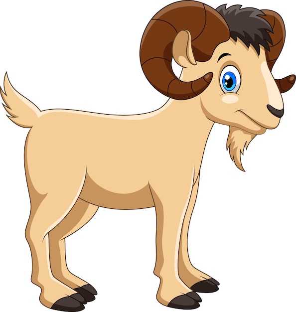 Vector goat cartoon