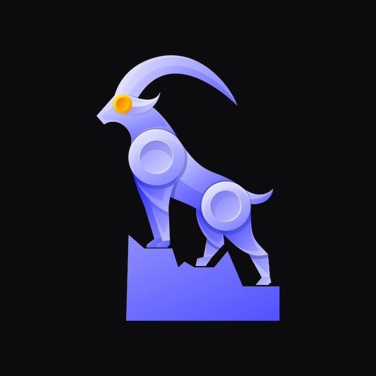 Vector goat colorful mascot