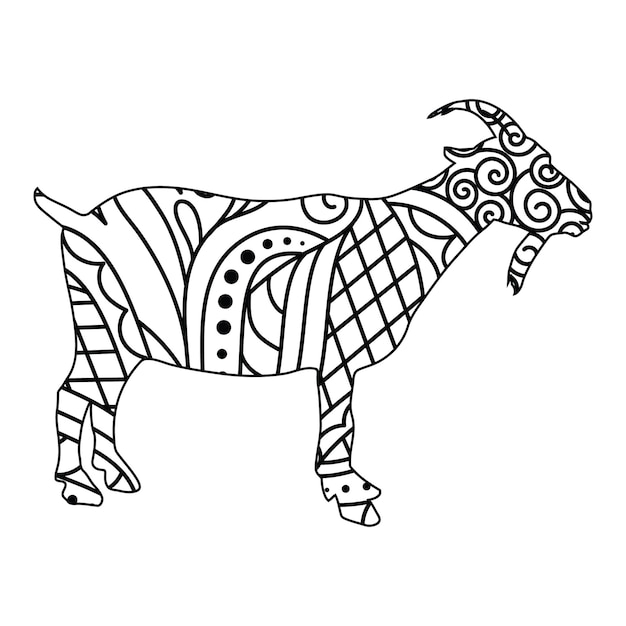 Goat Coloring Page For Kids