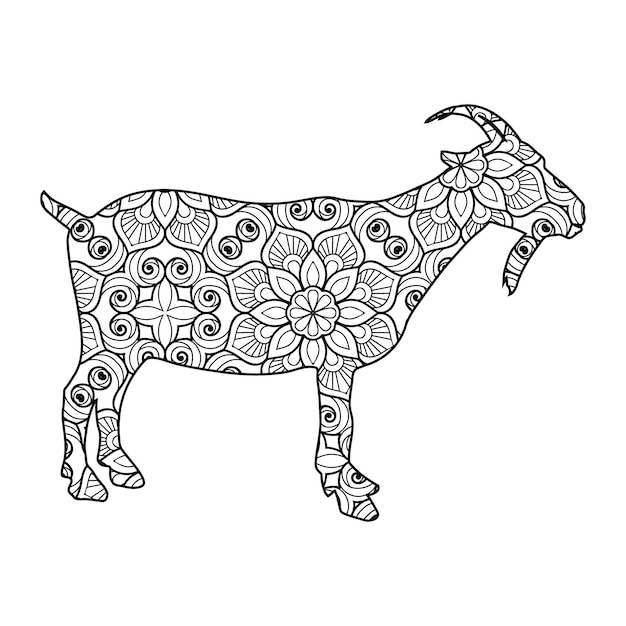 Goat Coloring Page For Kids