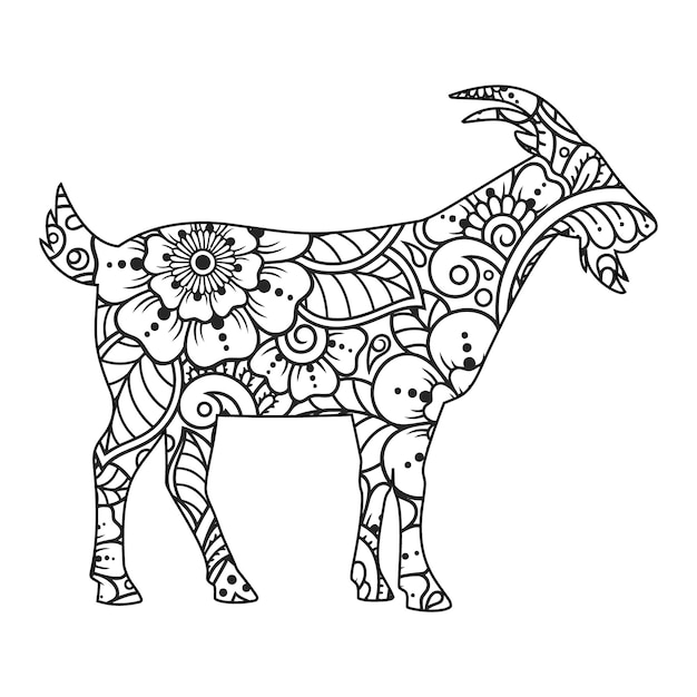 Goat Coloring Page For Kids