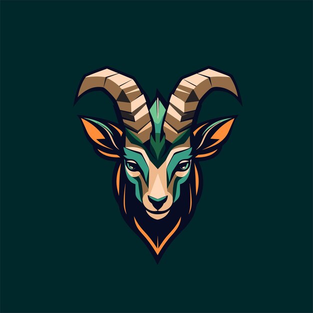 Vector goat esport logo sjabloonontwerp