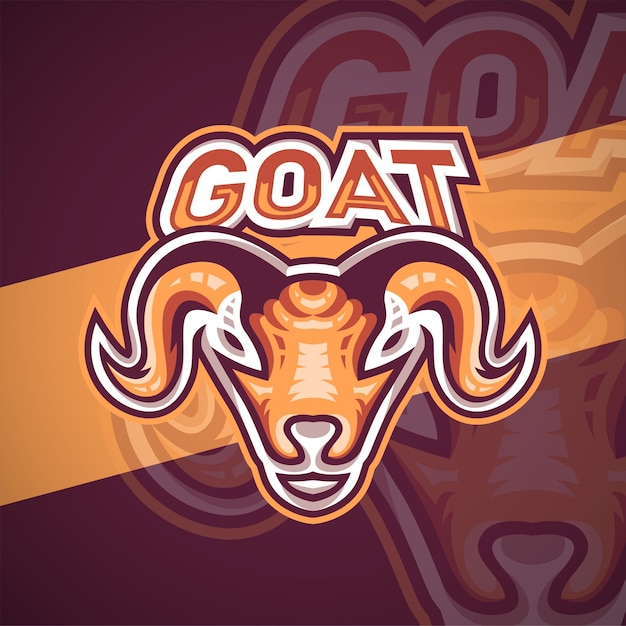 Vector goat  esport mascot illustration logo