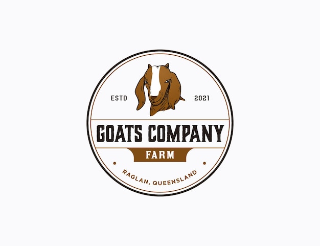Goat farm logo badge