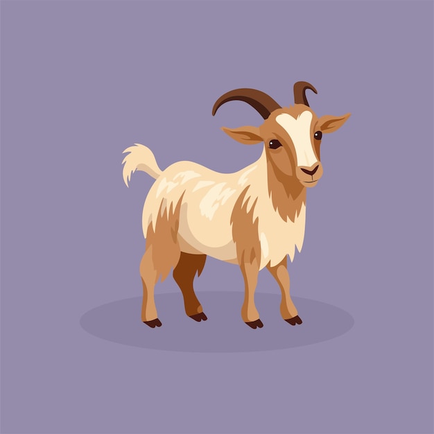 goat flat vector cartoon style illustration 29