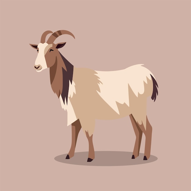 goat flat vector cartoon style illustration 5