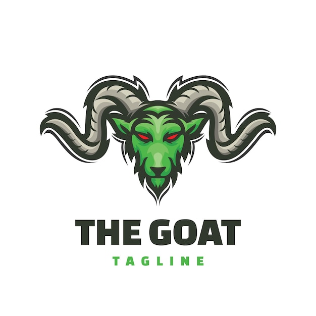 goat head character mascot logo