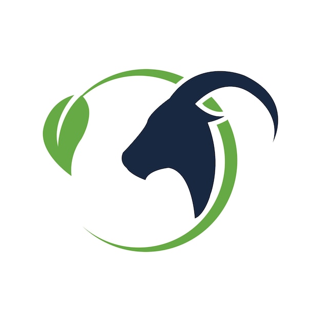 Vector goat head logo icon template