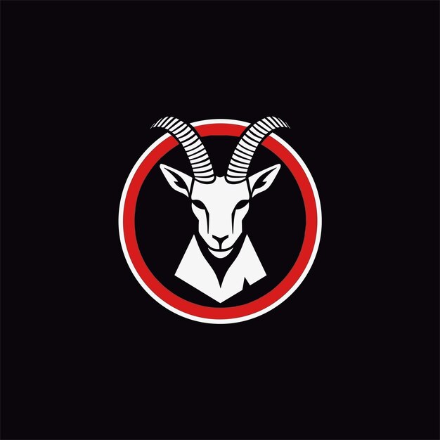 Vector goat head vector illustration esport logo template design