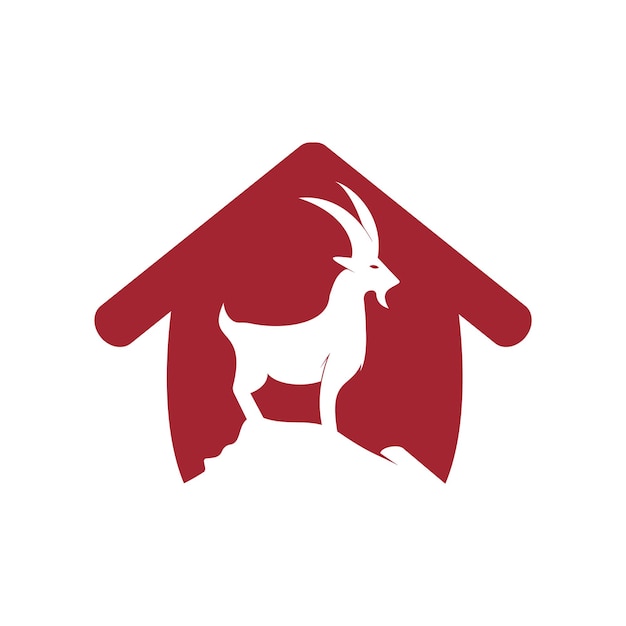 Goat home Logo Template vector design