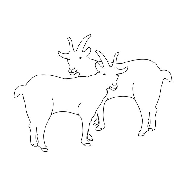 Vector goat icon