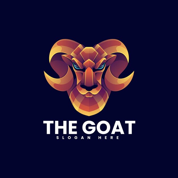 The Goat Illustration Colorful Logo