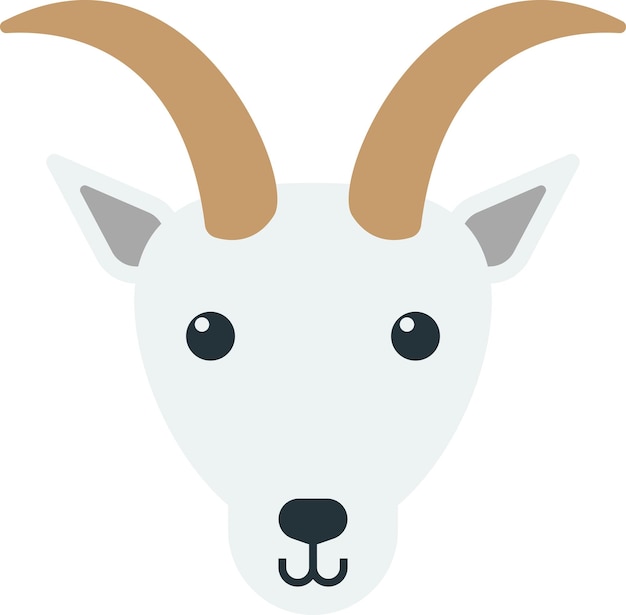 Goat illustration in minimal style