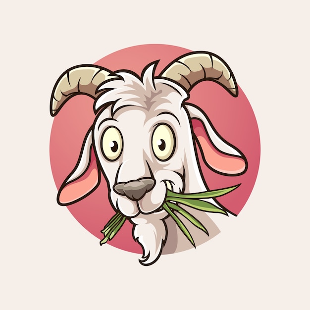 Vector goat limb chomping logo