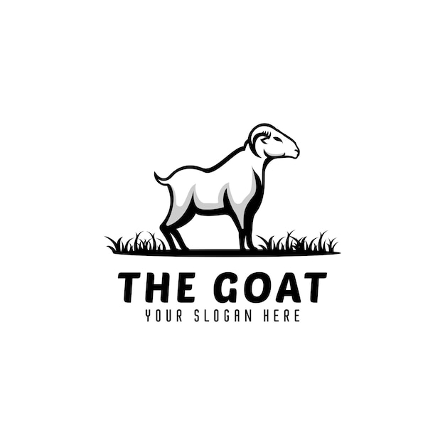 Goat logo design modern vector template logo illustration goat animal logo wildlife outdoor