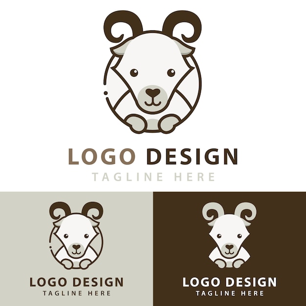 Vector goat logo design