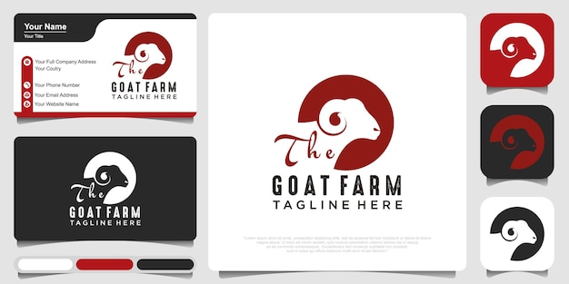 Goat logo icon design vector