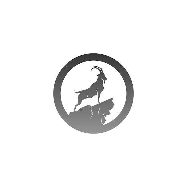 Шаблон иллюстрации логотипа козы