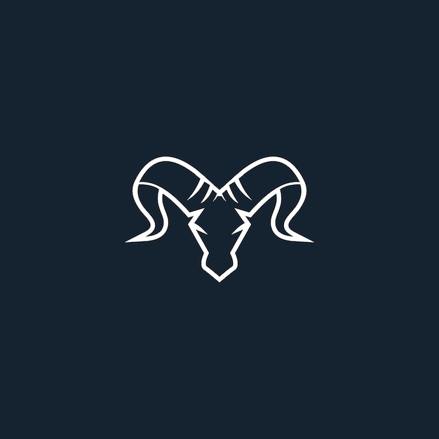 Disegno vettoriale dell'icona del logo di capra