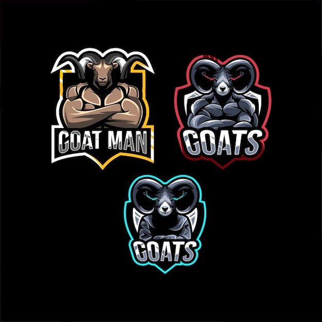 Goat logo mascot collection design