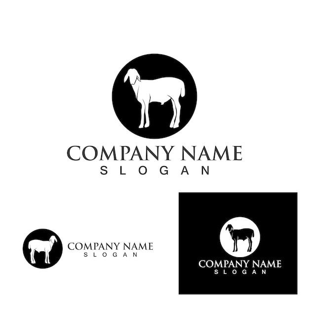 Goat logo template vector icon illustration design