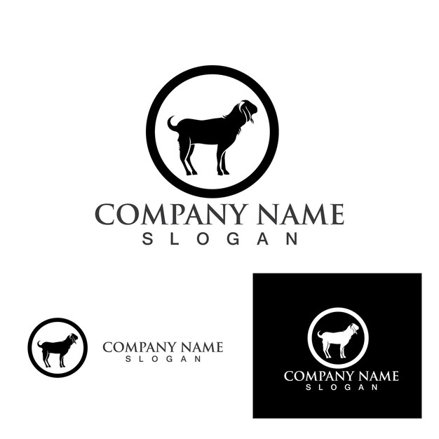 Goat Logo Template vector icon illustration design