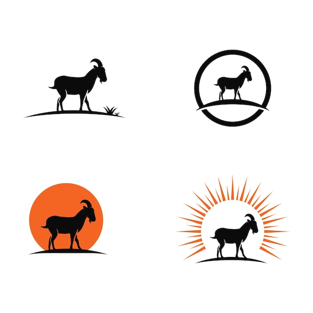 Goat Logo Template vector icon illustration