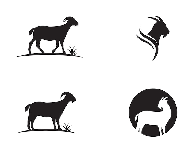 Vector goat logo template vector icon