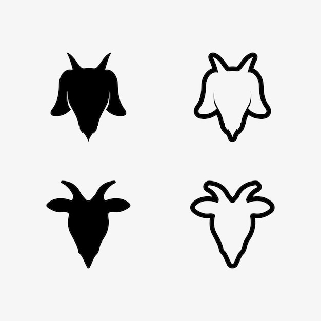 Vector goat logo template vector icon