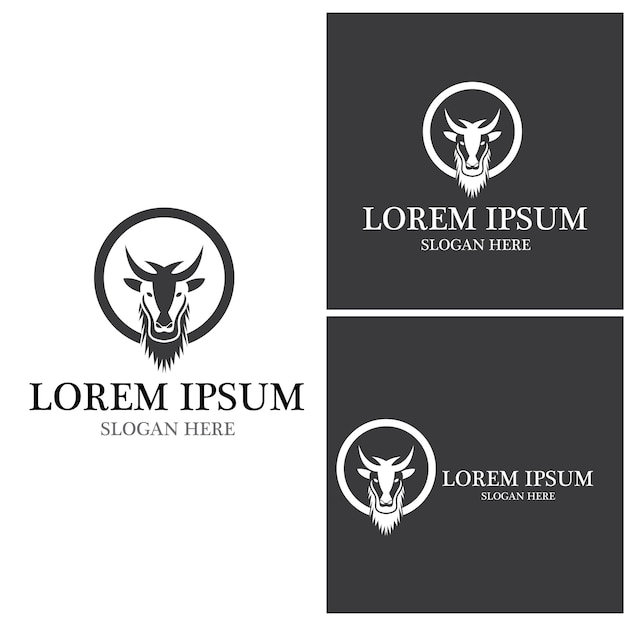 Goat Logo Template vector icon