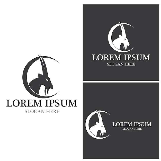 Goat Logo Template vector icon