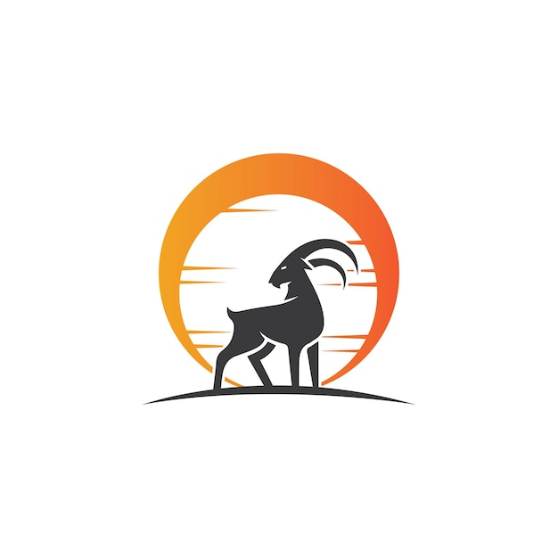 Vector goat logo template vector icon