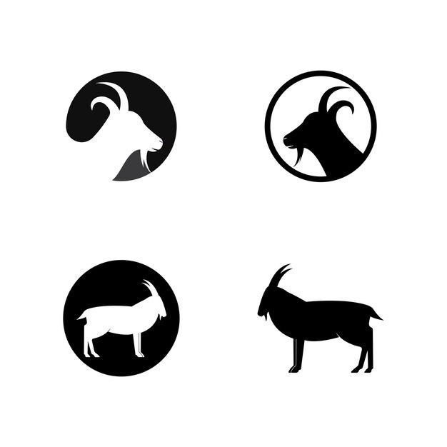 Vector goat logo template vector illustration