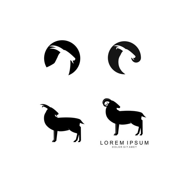 Векторная иллюстрация логотипа козла